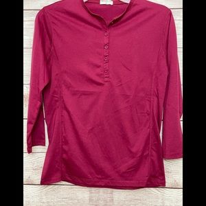 NWT Melrose Chic Women's 3/4 sleeve Henley Top M